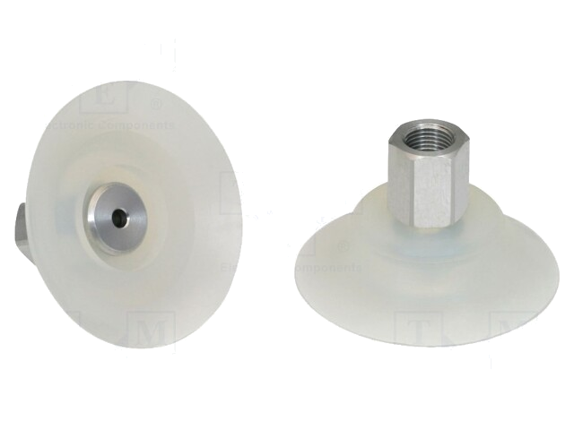 Zuignap; 50mm; G1/8-IG; Shorehardheid: 55; 7cm3; 91N; PFYN Zuignap; 50mm; G1/8-IG; Shorehardheid: 55; 7cm3; 91N; PFYN